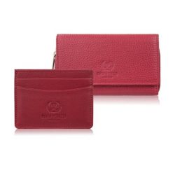 Zestaw prezentowy dla niej portfel damski skórzany T-138 i etui na karty T-151 Paolo Peruzzi ZUP-145-RD. Czerwone portfele damskie Paolo Peruzzi, bez wzorów, ze skóry. Za 129.00 zł.