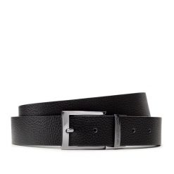 Pasek Męski Emporio Armani. Czarne paski damskie Emporio Armani, bez wzorów. Za 489.99 zł.