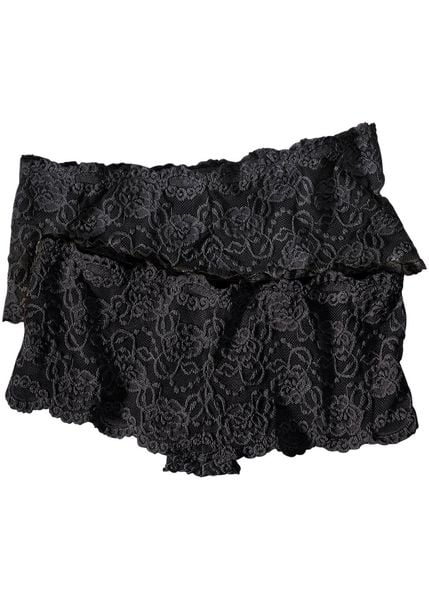 Figi z koronki (2 pary). Czarne figi damskie bonprix, bez wzorów, z koronki. Za 37.98 zł.