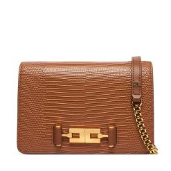 Torebka Elisabetta Franchi. Brązowe listonoszki damskie Elisabetta Franchi, bez wzorów, bez dodatków. Za 1,289.00 zł.