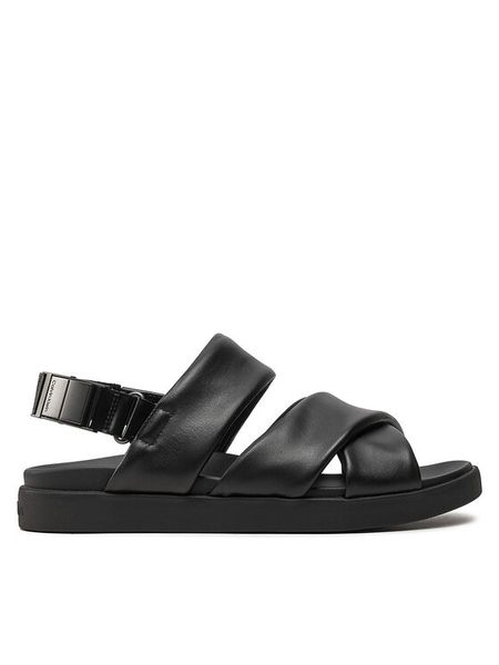 Calvin Klein Sandały Padded Criss Cross Sandal HM0HM01482 Czarny. Czarne sandały męskie Calvin Klein, ze skóry, bez zapięcia. Za 649.99 zł.
