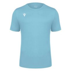 Koszulka Macron Boost Eco x5. Niebieskie koszulki sportowe męskie Macron, xl, bez wzorów, z bawełny, bez kołnierzyka, bez ramiączek, na fitness i siłownię. Za 314.90 zł.