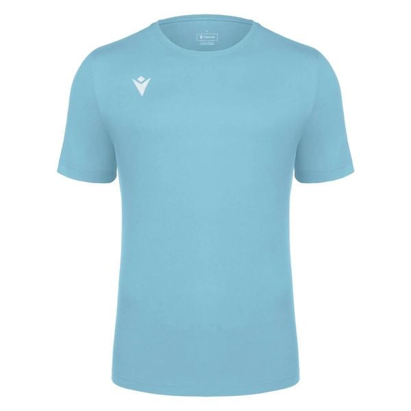 Koszulka Macron Boost Eco x5. Niebieskie koszulki sportowe męskie Macron, xl, bez wzorów, z bawełny, bez kołnierzyka, bez ramiączek, na fitness i siłownię. Za 336.75 zł.