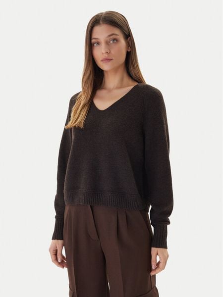 Vero Moda Sweter Aquarius 10331898 Brązowy Regular Fit. Brązowe swetry damskie Vero Moda, xs, bez wzorów, z syntetyku, bez kołnierzyka, bez ramiączek, bez kaptura. Za 159.99 zł.
