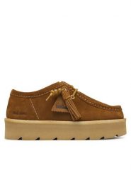 Clarks Śniegowce Meare Walla Mid 26328096 Brązowy. Brązowe półbuty damskie Clarks, bez wzorów, ze skóry, bez obcasa, na płaskiej podeszwie, bez zapięcia. Za 479.99 zł.