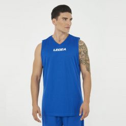 Damska Koszulka Bez Rękawów Biegowa Oddychająca Niebieska Portland. Niebieskie koszulki sportowe damskie Legea, m, bez wzorów, z materiału, bez kołnierzyka, bez ramiączek, do biegania. Za 64.00 zł.