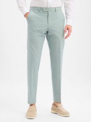 Finshley & Harding Spodnie - Mitch Mężczyźni Modern Fit zielony, 54. Zielone eleganckie spodnie męskie Finshley & Harding, m, bez wzorów, z syntetyku. Za 229.95 zł.