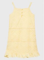Guess Sukienka letnia J3GK23 WFGJ0 Żółty Regular Fit. Żółte sukienki dla dziewczynek Guess, na lato, z aplikacjami, z bawełny, bez ramiączek. Za 189.99 zł.