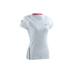Koszulka do biegania RUN DRY+ damska. Białe t-shirty damskie KALENJI, z elastanu. Za 69.99 zł.