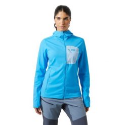 Bluza damska z kapturem Helly Hansen Versalite. Niebieskie bluzy damskie Helly Hansen, bez wzorów, z polaru, z kapturem. Za 434.50 zł.