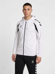 Bluza dresowa z kapturem Hummel Core 2.0. Białe bluzy męskie Hummel, xl, bez wzorów, z dresówki, z kapturem, na fitness i siłownię. Za 266.00 zł.