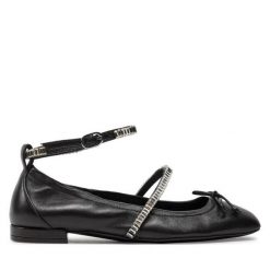 Baleriny Stuart Weitzman. Czarne baleriny damskie Stuart Weitzman, bez wzorów, bez obcasa. Za 1,699.00 zł.