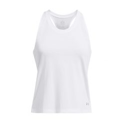 Damski tank top Under Armour Launch. Białe t-shirty damskie Under Armour, bez wzorów, z materiału, sportowe, bez kołnierzyka. Za 204.50 zł.