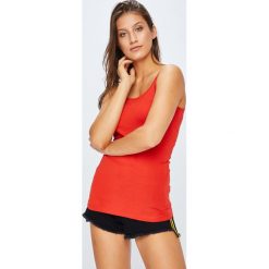 Jacqueline de Yong - Top Yava. Różowe topy damskie Jacqueline de Yong, z bawełny, z okrągłym kołnierzem, bez rękawów. W wyprzedaży za 34.90 zł.