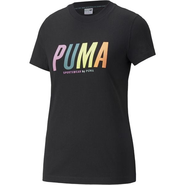 Koszulka treningowa damska Puma Swxp Graphic. Czarne koszulki sportowe damskie Puma, l, bez wzorów, bez kołnierzyka. Za 217.00 zł.