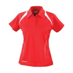 Damska koszulka polo Spiro Team Spirit. Białe koszulki sportowe damskie SPIRO, m, bez wzorów, z meshu, bez kołnierzyka, bez ramiączek. Za 89.00 zł.