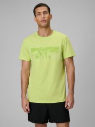 T-shirt reagular z nadrukiem męski 4F 4FWSS26TTSHM3035. Niebieskie t-shirty męskie 4f, m, bez wzorów, z bawełny, klasyczne, bez kołnierzyka. Za 59.99 zł.
