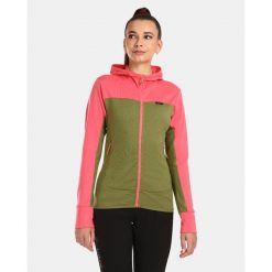 Damski sweter z wełny merynosów z kapturem Kilpi WOLIE-W. Czerwone bluzy sportowe damskie Kilpi, l, bez wzorów, z wełny, z kapturem, trekkingowe. Za 525.33 zł.