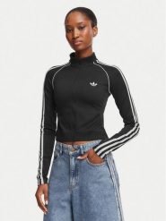 Adidas Bluza Essentials 3 Stripes Seamless Tracktop KX8420 Czarny Slim Fit. Czarne bluzy damskie Adidas, xl, bez wzorów, z syntetyku, bez kaptura. Za 239.99 zł.