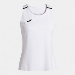 Koszulka tenisowa damska Joma Ranking Tank Top W. Białe koszulki sportowe damskie Joma, xl, bez wzorów, z materiału, bez kołnierzyka, bez ramiączek, na fitness i siłownię. Za 59.99 zł.