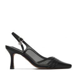 Szpilki Nine West. Czarne szpilki damskie Nine West, bez wzorów, bez obcasa, bez zapięcia. Za 229.99 zł.