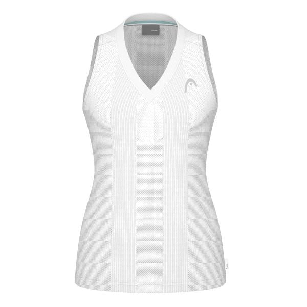 Damski tank top Head Performance. Białe koszulki sportowe damskie Head, bez wzorów, sportowe, bez kołnierzyka. W wyprzedaży za 286.50 zł.