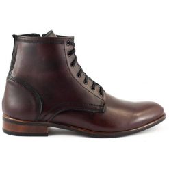KENT Sztyblety zimowe 287 kabir brązowe. Brązowe botki męskie na zimę, bez wzorów, z kauczuku, eleganckie, bez zapięcia. Za 438.49 zł.