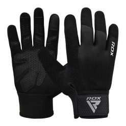 Rękawiczki RDX W1F Full Finger. Czarne rękawiczki damskie RDX SPORTS, bez wzorów, sportowe. Za 79.99 zł.