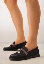Czarne Eleganckie Mokasyny VICES z Imitacji Zamszu ze Skórzaną Wkładką Jaenith. Czarne mokasyny damskie Born2be, z jeansu, eleganckie. Za 89.99 zł.