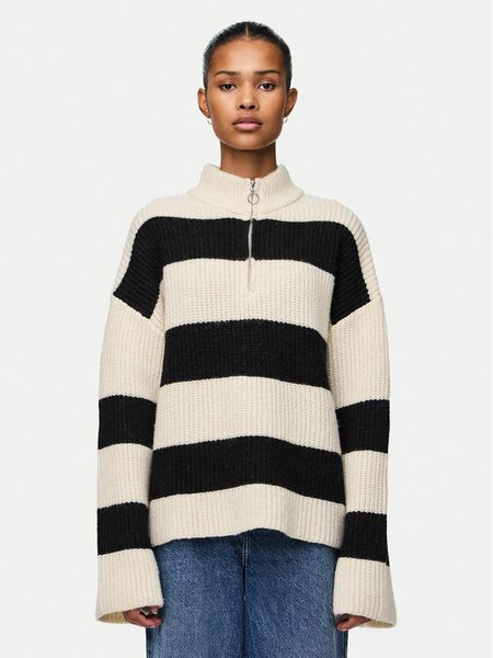Pieces Sweter Nalini 17151182 Beżowy Regular Fit. Brązowe swetry damskie Pieces, m, bez wzorów, z syntetyku, bez kołnierzyka, bez ramiączek, bez kaptura. Za 110.99 zł.