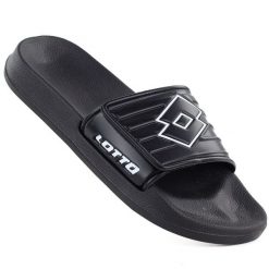 Klapki męskie basenowe lekkie rzep czarne Lotto Flyde. Czarne klapki męskie Lotto, z gumy. Za 79.00 zł.