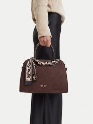 Nine West Torebka CEO-HELLESA-LDA9422 Brązowy ciemny. Brązowe torebki do ręki damskie Nine West, bez wzorów, ze skóry, bez dodatków. Za 279.99 zł.