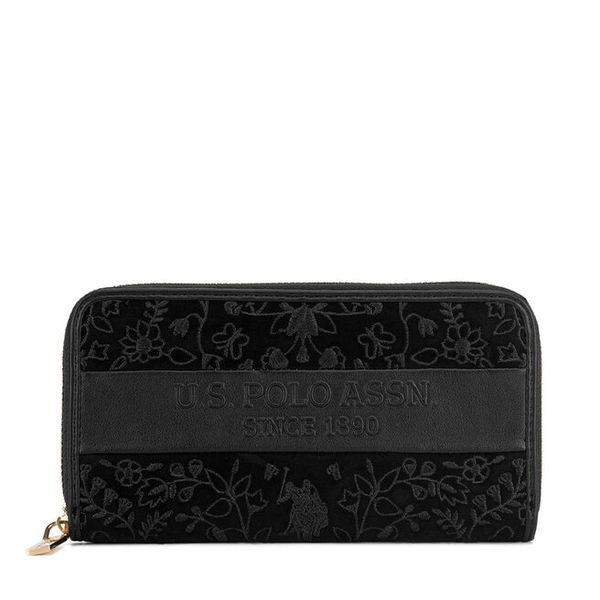 Portfel U.S. Polo Assn. Czarne portfele damskie U.S. Polo Assn., bez wzorów. Za 149.99 zł.