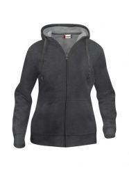 Clique Basic Hoody Full Zip Women – Bluza z kapturem na zamek, anthracite. Szare bluzy damskie CLIQUE, xl, bez wzorów, z bawełny, z kapturem. Za 187.61 zł.