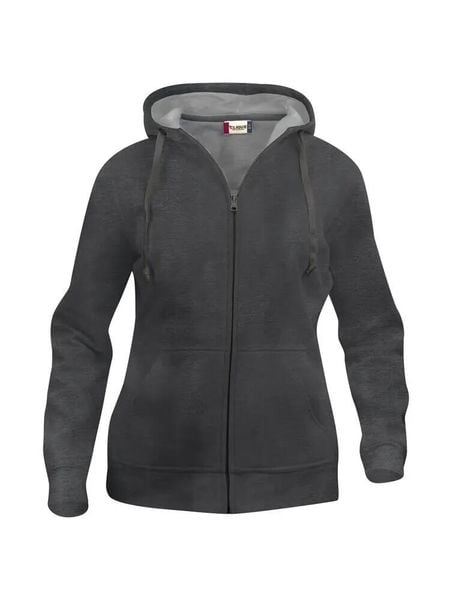 Clique Basic Hoody Full Zip Women – Bluza z kapturem na zamek, anthracite. Szare bluzy damskie CLIQUE, xl, bez wzorów, z bawełny, z kapturem. Za 187.33 zł.
