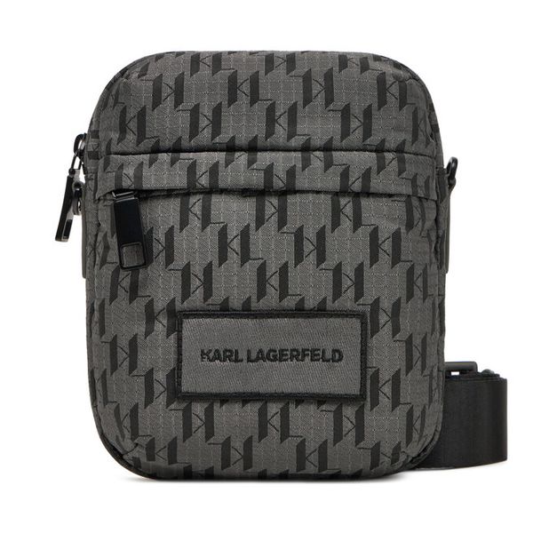 Saszetka KARL LAGERFELD. Szare saszetki męskie KARL LAGERFELD, młodzieżowe, małe. Za 489.99 zł.