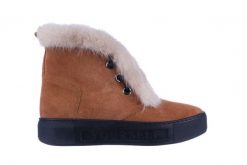 Śniegowce Bayla 161 017 2032 105 Tan Suede 161162, Brąz, Skóra naturalna - 41. Brązowe śniegowce i trapery damskie Bayla, z materiału. W wyprzedaży za 179.10 zł.