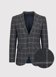 PAKO LORENTE – Szara marynarka męska w kratę. Szare marynarki męskie Pako Lorente, bez wzorów, z elastanu, casualowe. Za 299.99 zł.