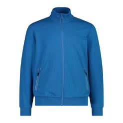 Kurtka z dresu CMP. Niebieskie kurtki męskie CMP, bez wzorów, z dresówki, sportowe, bez kaptura. Za 189.99 zł.