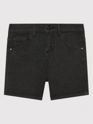 Guess Szorty jeansowe J2RD12 WE5X0 Czarny Regular Fit. Czarne spodenki dla dziewczynek Guess, z aplikacjami, z bawełny. Za 119.99 zł.
