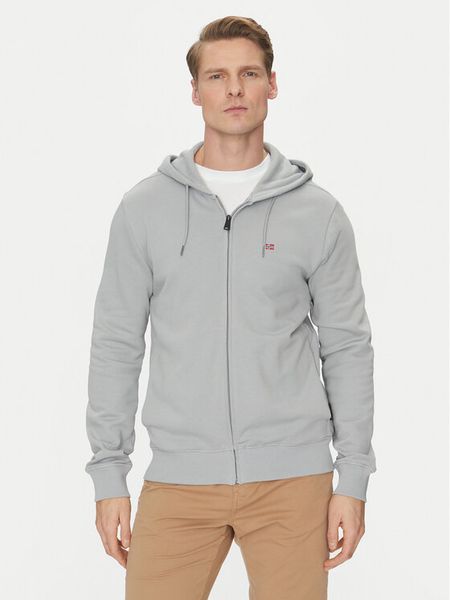 Napapijri Bluza Balis NP0A4HHV Szary Regular Fit. Szare bluzy męskie Napapijri, m, bez wzorów, z bawełny, bez kaptura. Za 305.99 zł.