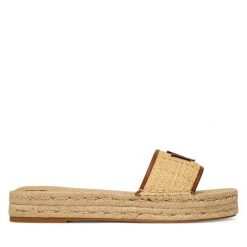 Espadryle LAUREN RALPH LAUREN. Brązowe espadryle damskie Lauren Ralph Lauren, bez wzorów, bez obcasa, bez zapięcia. Za 639.99 zł.