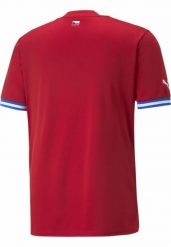 Czech Republic Home 22/23 Replika koszulki męskiej PUMA Chili Pepper Red. Czerwone koszulki sportowe męskie Puma, m, bez wzorów, z materiału, bez kołnierzyka, bez ramiączek, do piłki nożnej. Za 390.00 zł.
