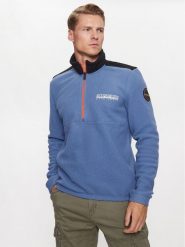 Napapijri Polar T-Anderby NP0A4HHR Niebieski Regular Fit. Niebieskie bluzy męskie Napapijri, m, bez wzorów, z polaru, bez kaptura. Za 519.99 zł.