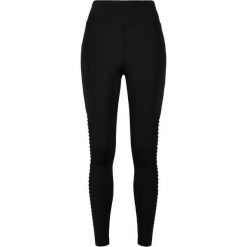 Damskie legginsy z wysoką talią Urban Classics biker tech mesh (GT). Czarne legginsy sportowe damskie Urban Classics, bez wzorów, z meshu, z podwyższonym stanem. W wyprzedaży za 153.50 zł.