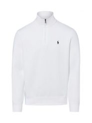 Polo Ralph Lauren Bluza Mężczyźni Materiał dresowy biały, XXL. Białe bluzy męskie Polo Ralph Lauren, m, bez wzorów, z bawełny, bez kaptura. Za 479.95 zł.