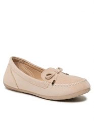 Clara Barson Półbuty WSS20837-03 Beżowy. Brązowe mokasyny damskie Clara Barson, z materiału. Za 69.99 zł.