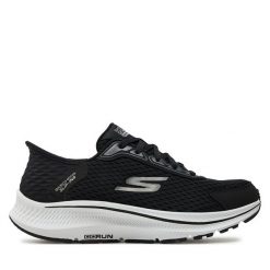 Buty do biegania Skechers. Czarne obuwie sportowe damskie Skechers, bez wzorów, do biegania. Za 379.99 zł.