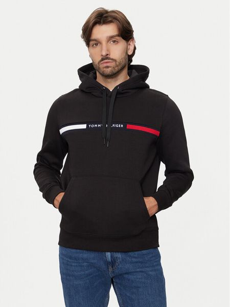 Tommy Hilfiger Bluza MW0MW37361 Czarny Regular Fit. Czarne bluzy męskie Tommy Hilfiger, m, bez wzorów, z bawełny, bez kaptura. Za 361.99 zł.