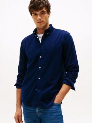 Tommy Hilfiger koszula sztruksowa Mężczyźni Regular Fit Bawełna niebieski, XXL. Niebieskie koszule męskie Tommy Hilfiger, m, bez wzorów, z bawełny, klasyczne, bez kołnierzyka, bez ramiączek. Za 409.95 zł.
